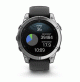 fēnix E – 47 mm, AMOLED - Stainless Steel with Black Silicone Band - 010-03025-00 - Garmin